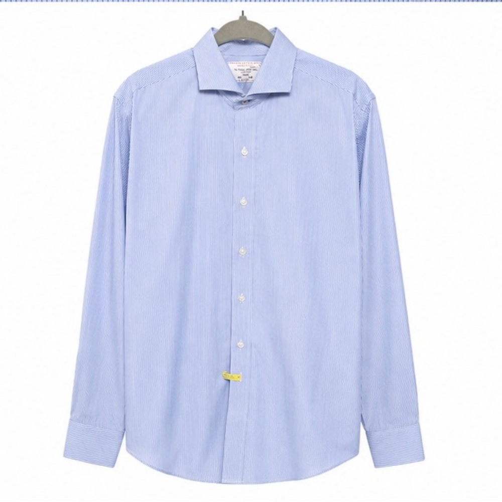 Lorenzo Uomo Light Blue Men's Dress Shirt - Subtle Stripe